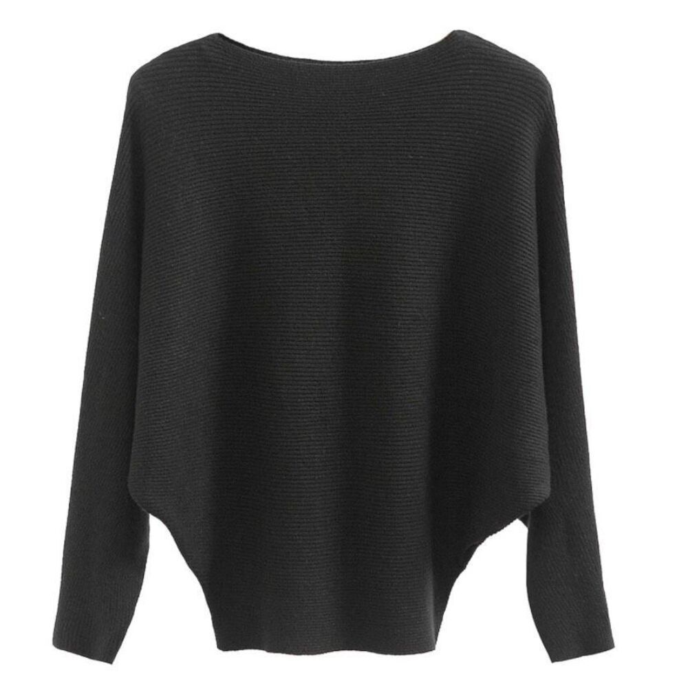 Women’s Black Over the Shoulder Sweater